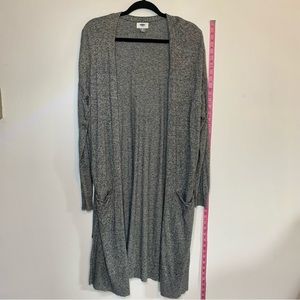 Old Navy Grey Marled Long Cardigan